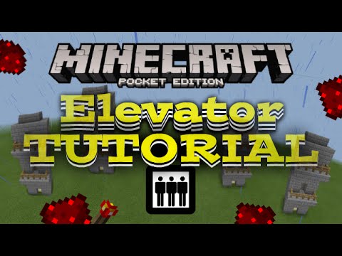 elevator in minecraft pe tutoria