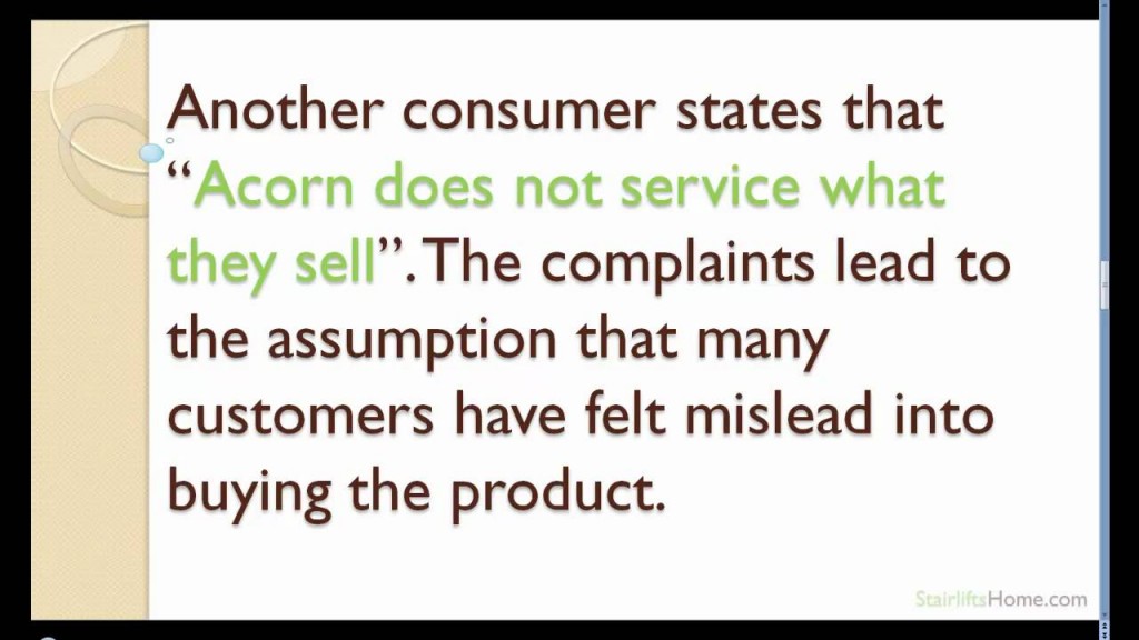 acorn stairlifts complaints incr